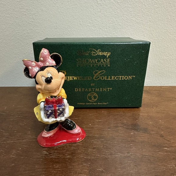 Department 56 Other - Department 56-Bejeweled Collection "Merry Christmas Minnie" Trinket Box